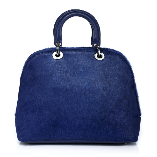 dior fall winter 2012 horsehair tote bag 0903 blue - Click Image to Close